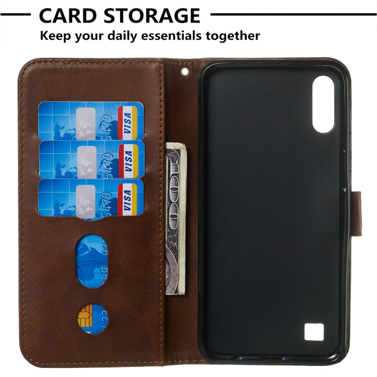 For Galaxy M10 / A10 Zipper Horizontal Flip Leather Case with Wallet & Holder & Card Slots