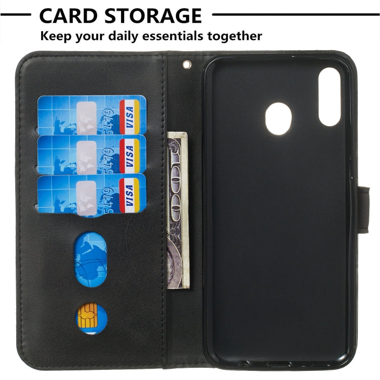 For Galaxy M20 Zipper Horizontal Flip Leather Case with Wallet & Holder & Card Slots