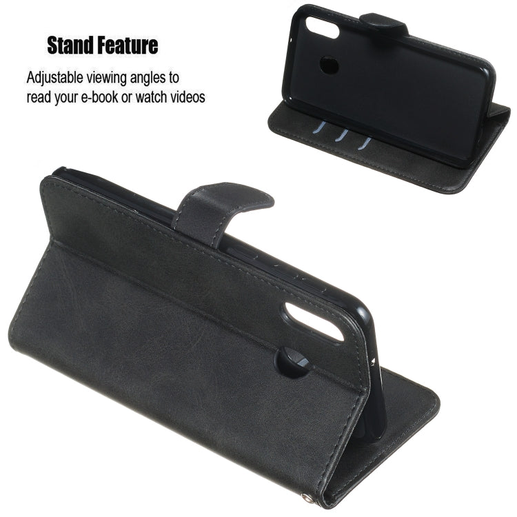 For Galaxy M20 Zipper Horizontal Flip Leather Case with Wallet & Holder & Card Slots