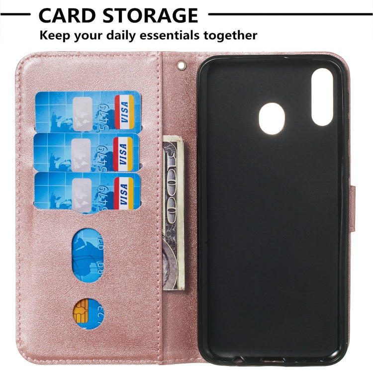 For Galaxy M20 Zipper Horizontal Flip Leather Case with Wallet & Holder & Card Slots