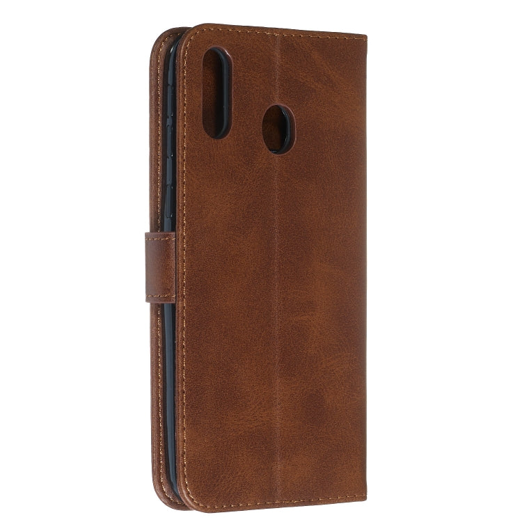For Galaxy M20 Zipper Horizontal Flip Leather Case with Wallet & Holder & Card Slots