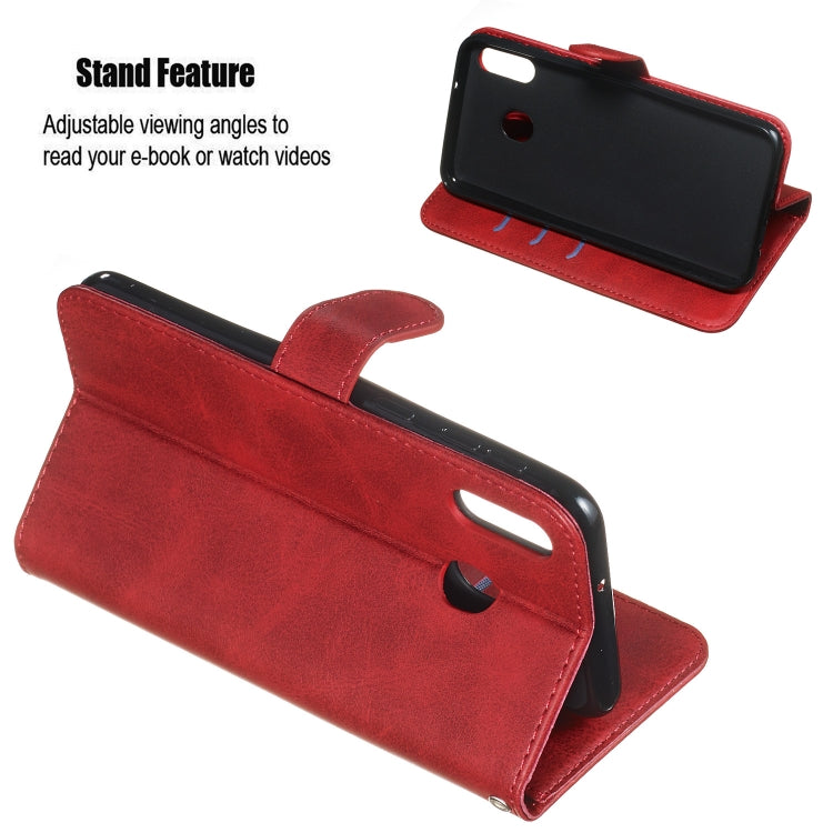 For Galaxy M20 Zipper Horizontal Flip Leather Case with Wallet & Holder & Card Slots