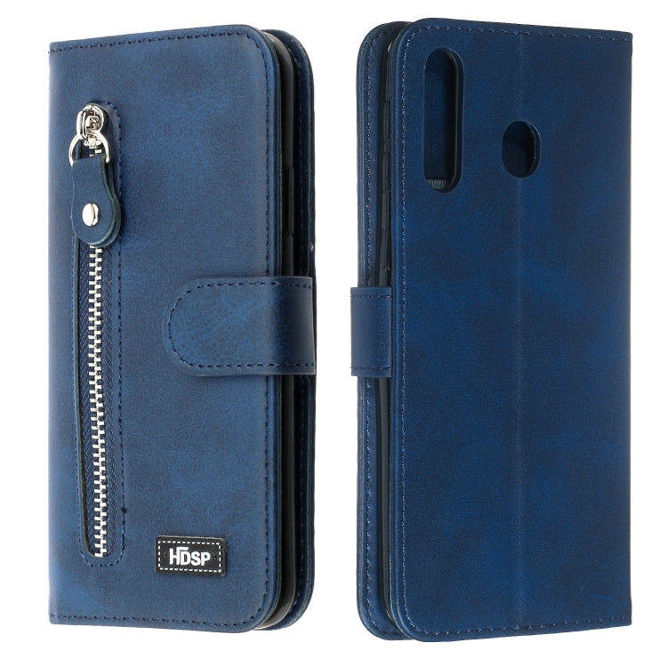 For Galaxy M30 Zipper Horizontal Flip Leather Case with Wallet & Holder & Card Slots