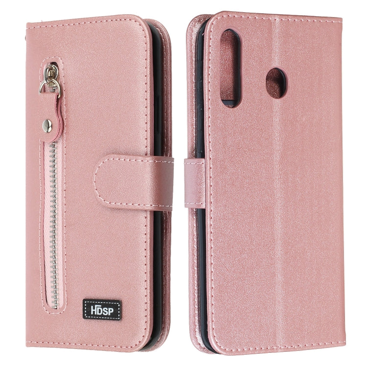 For Galaxy M30 Zipper Horizontal Flip Leather Case with Wallet & Holder & Card Slots