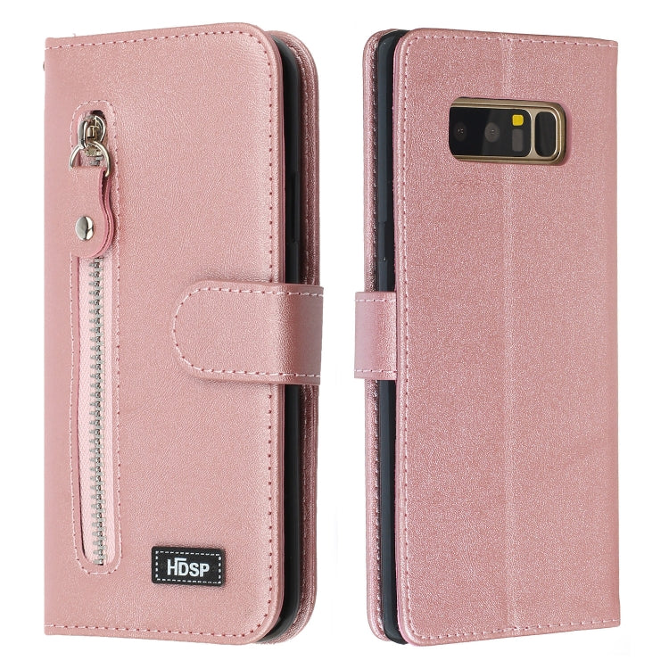 For Galaxy Note8 Zipper Horizontal Flip Leather Case with Wallet & Holder & Card Slots