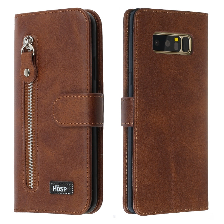 For Galaxy Note8 Zipper Horizontal Flip Leather Case with Wallet & Holder & Card Slots