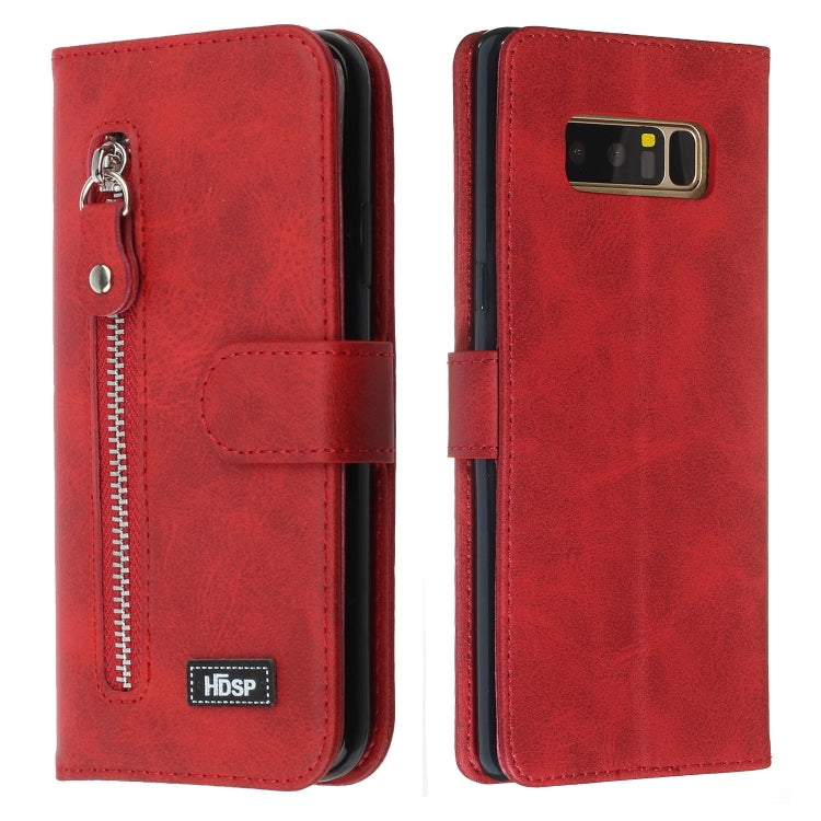 For Galaxy Note8 Zipper Horizontal Flip Leather Case with Wallet & Holder & Card Slots