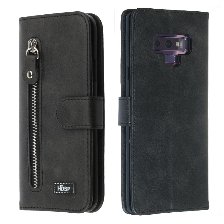 For Galaxy Note9 Zipper Horizontal Flip Leather Case with Wallet & Holder & Card Slots