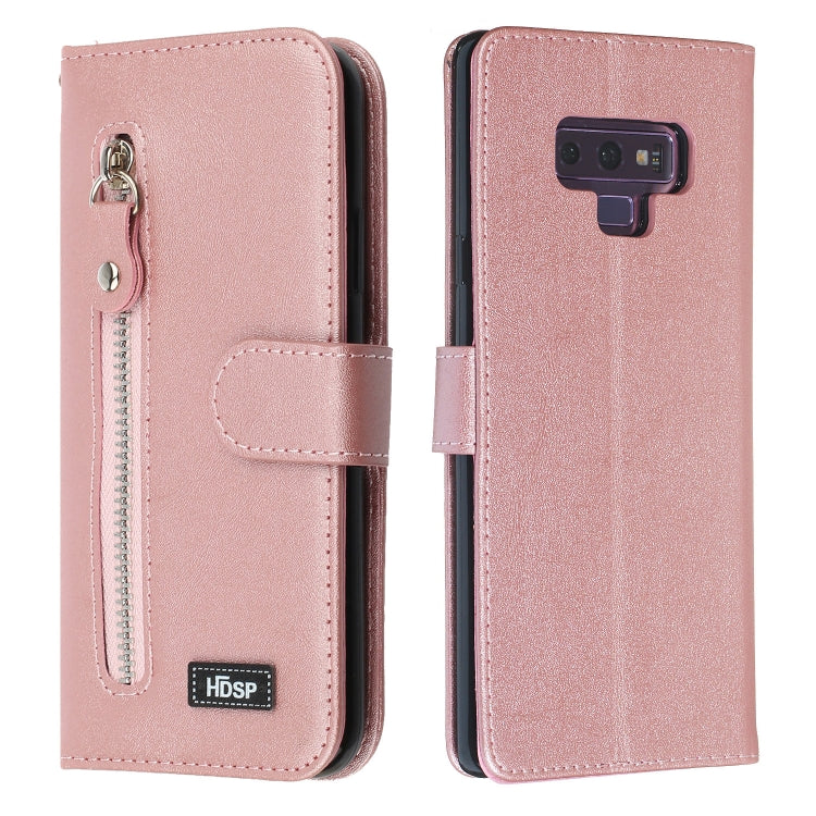 For Galaxy Note9 Zipper Horizontal Flip Leather Case with Wallet & Holder & Card Slots