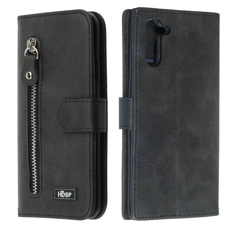 For Galaxy Note10 Zipper Horizontal Flip Leather Case with Wallet & Holder & Card Slots