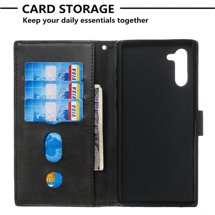 For Galaxy Note10 Zipper Horizontal Flip Leather Case with Wallet & Holder & Card Slots