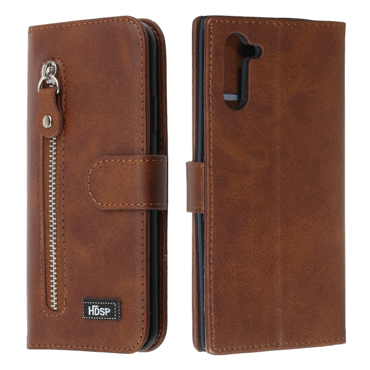 For Galaxy Note10 Zipper Horizontal Flip Leather Case with Wallet & Holder & Card Slots