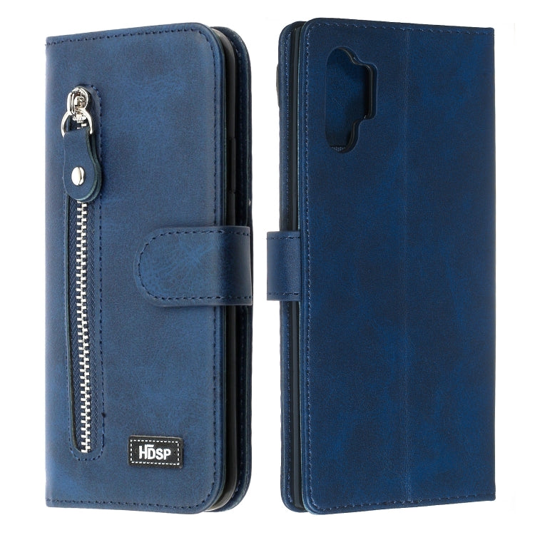 For Galaxy Note10+ Zipper Horizontal Flip Leather Case with Wallet & Holder & Card Slots