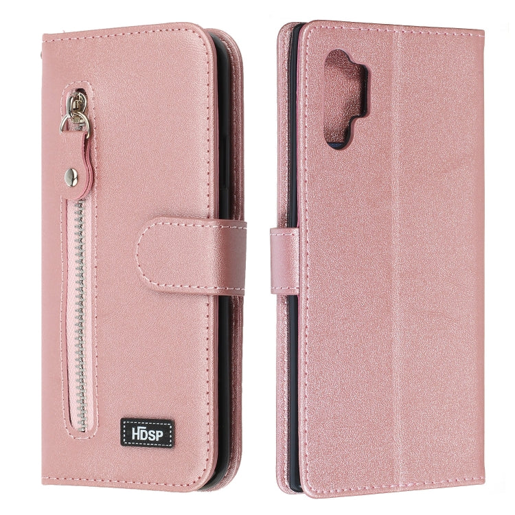 For Galaxy Note10+ Zipper Horizontal Flip Leather Case with Wallet & Holder & Card Slots