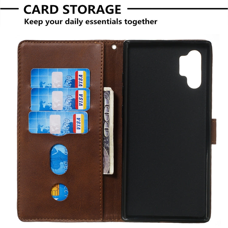 For Galaxy Note10+ Zipper Horizontal Flip Leather Case with Wallet & Holder & Card Slots