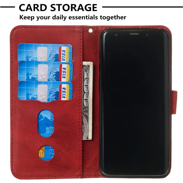 For Galaxy S9 Zipper Horizontal Flip Leather Case with Wallet & Holder & Card Slots