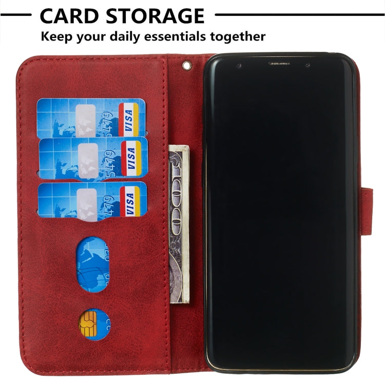 For Galaxy S9+ Zipper Horizontal Flip Leather Case with Wallet & Holder & Card Slots