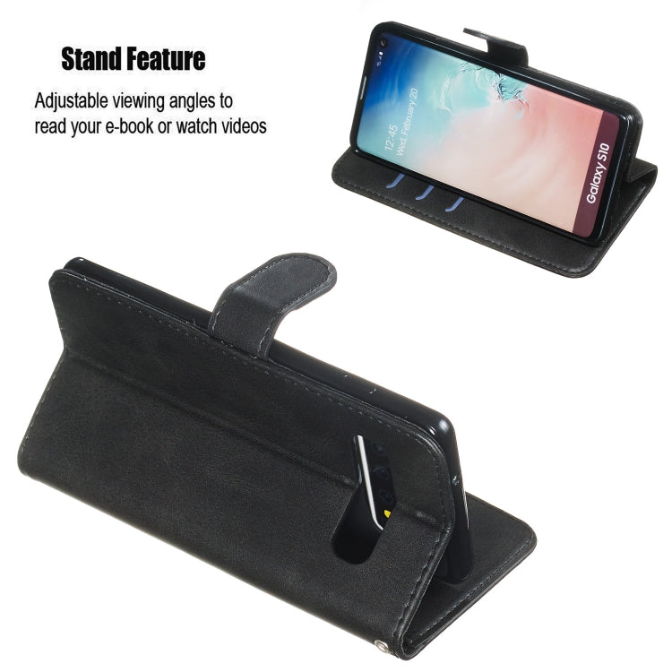 For Galaxy S10 Zipper Horizontal Flip Leather Case with Wallet & Holder & Card Slots