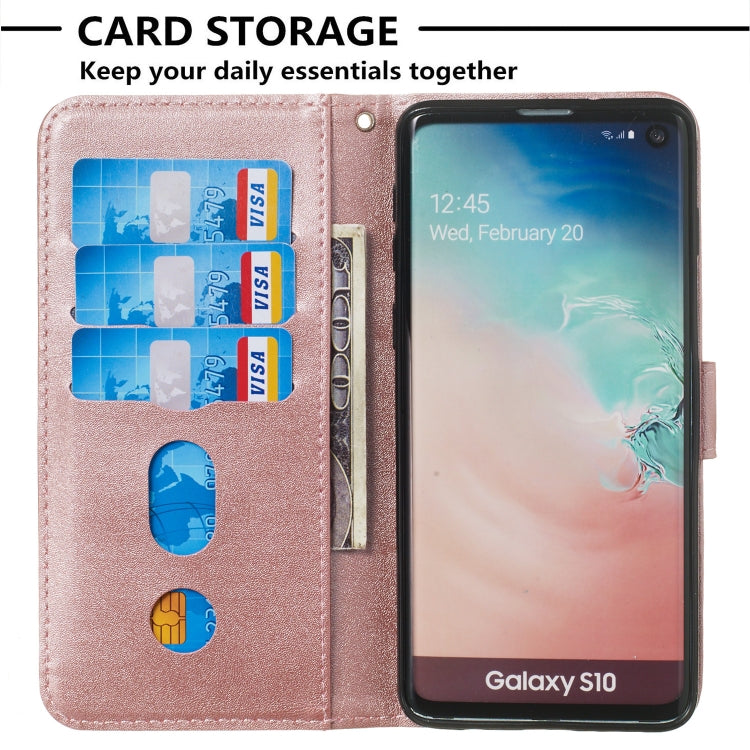 For Galaxy S10 Zipper Horizontal Flip Leather Case with Wallet & Holder & Card Slots