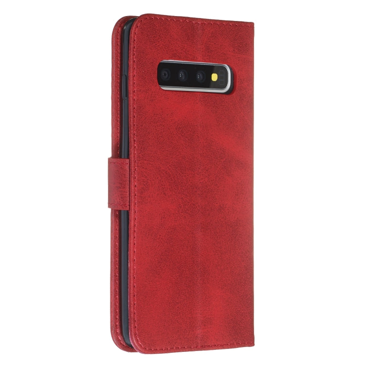 For Galaxy S10 Zipper Horizontal Flip Leather Case with Wallet & Holder & Card Slots