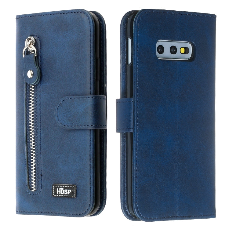 For Galaxy S10e Zipper Horizontal Flip Leather Case with Wallet & Holder & Card Slots