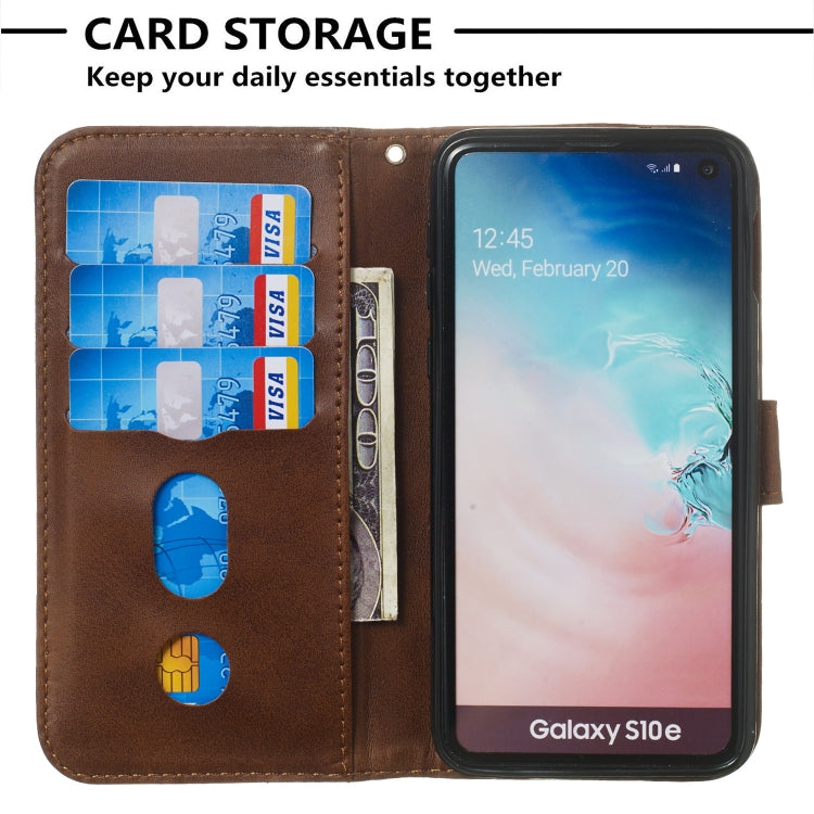 For Galaxy S10e Zipper Horizontal Flip Leather Case with Wallet & Holder & Card Slots