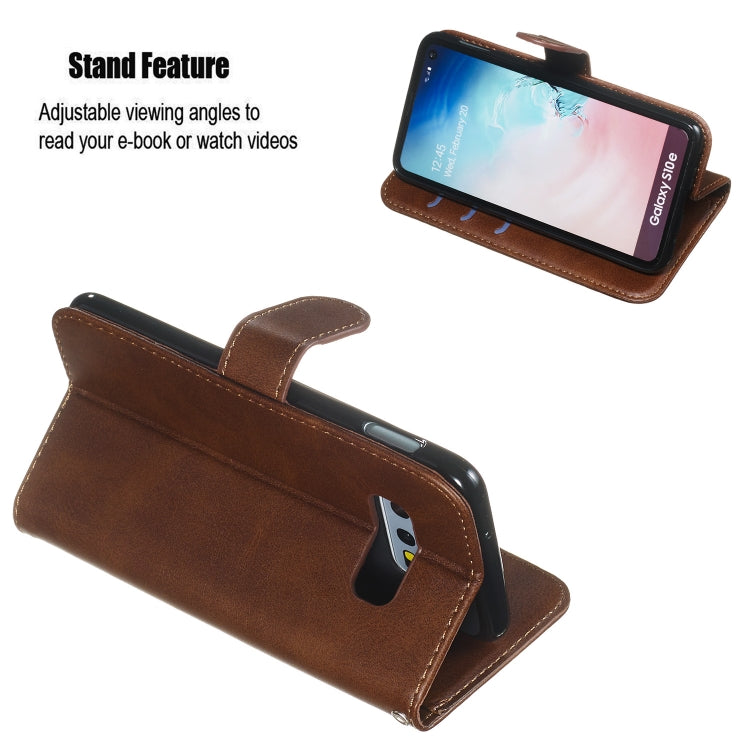 For Galaxy S10e Zipper Horizontal Flip Leather Case with Wallet & Holder & Card Slots