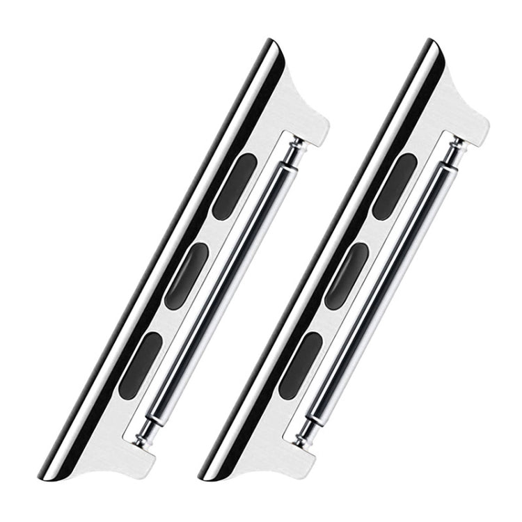 2 PCS Watchbands Stainless Steel Acoustic Ear Connector, Width: 24mm For Apple Watch Series 6 & SE & 5 & 4 44mm / 3 & 2 & 1 42mm