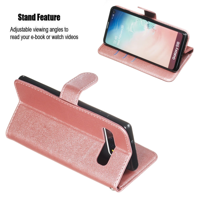 For Galaxy S10+ Zipper Horizontal Flip Leather Case with Wallet & Holder & Card Slots