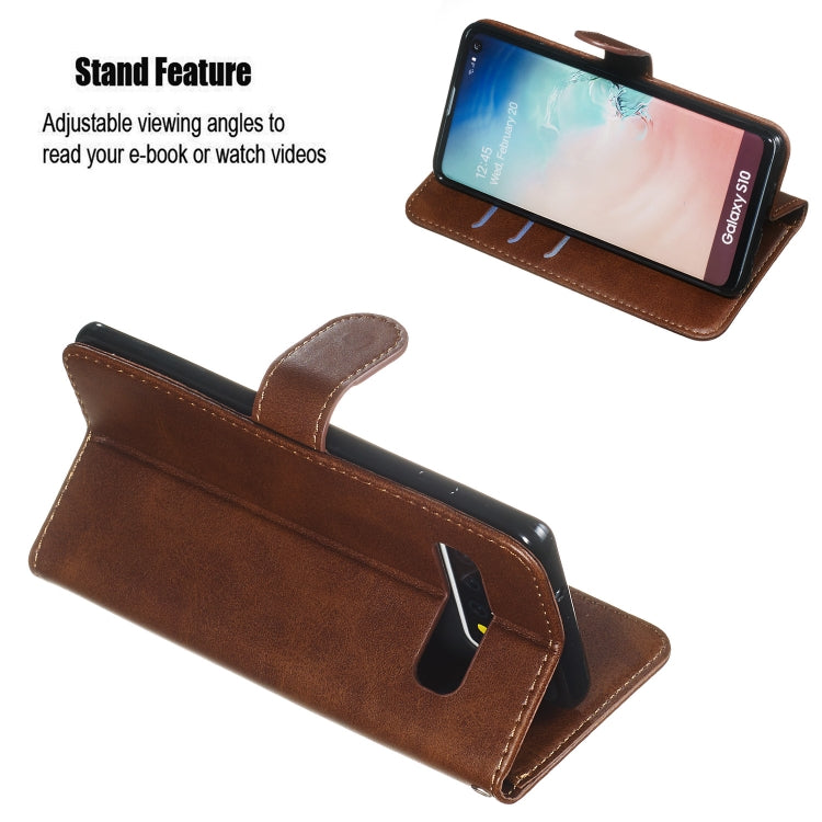 For Galaxy S10+ Zipper Horizontal Flip Leather Case with Wallet & Holder & Card Slots