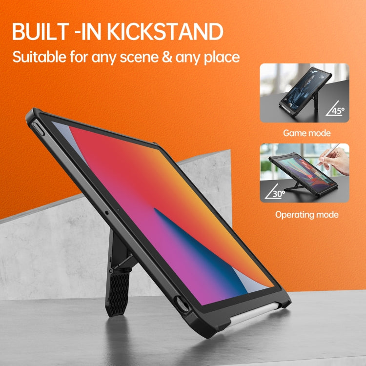 For iPad 10.2 2020 / 2019 / Air 2019 10.5 wlons Explorer Series PC + TPU Protective Tablet Case with Folding Holder