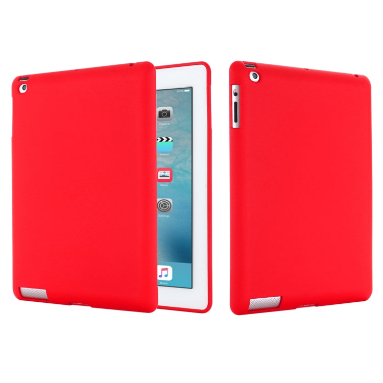 Solid Color Liquid Silicone Dropproof Full Coverage Protective Case For iPad 4 / 3 / 2