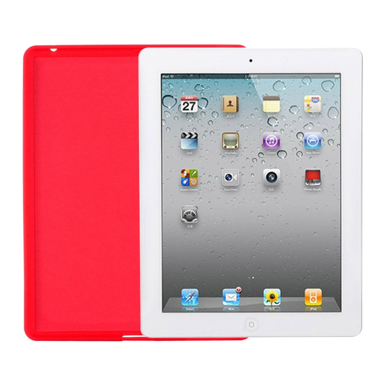 Solid Color Liquid Silicone Dropproof Full Coverage Protective Case For iPad 4 / 3 / 2