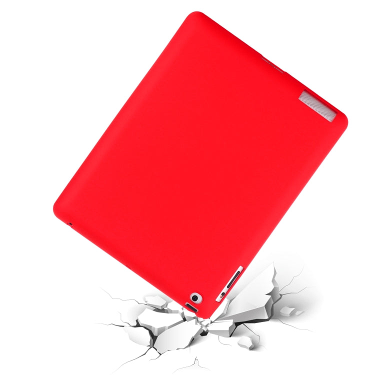 Solid Color Liquid Silicone Dropproof Full Coverage Protective Case For iPad 4 / 3 / 2