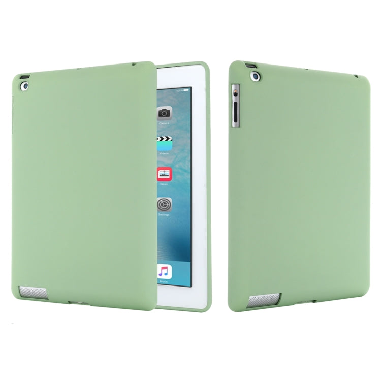 Solid Color Liquid Silicone Dropproof Full Coverage Protective Case For iPad 4 / 3 / 2