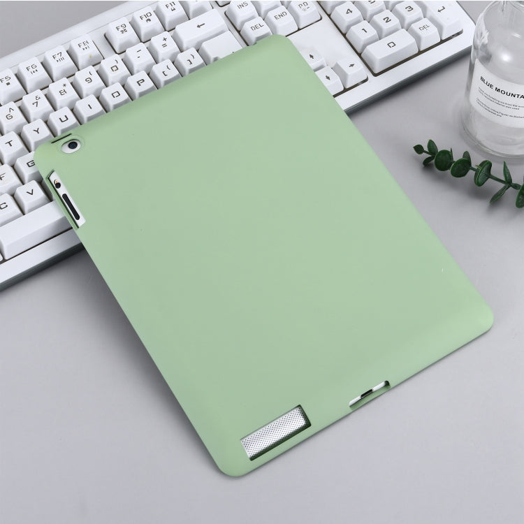 Solid Color Liquid Silicone Dropproof Full Coverage Protective Case For iPad 4 / 3 / 2