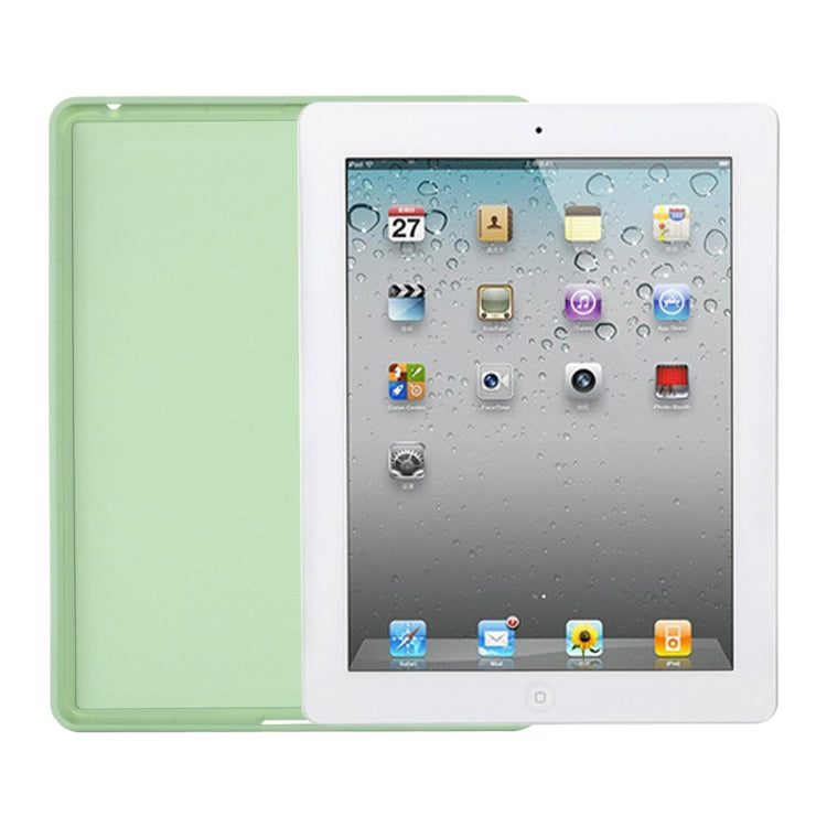Solid Color Liquid Silicone Dropproof Full Coverage Protective Case For iPad 4 / 3 / 2