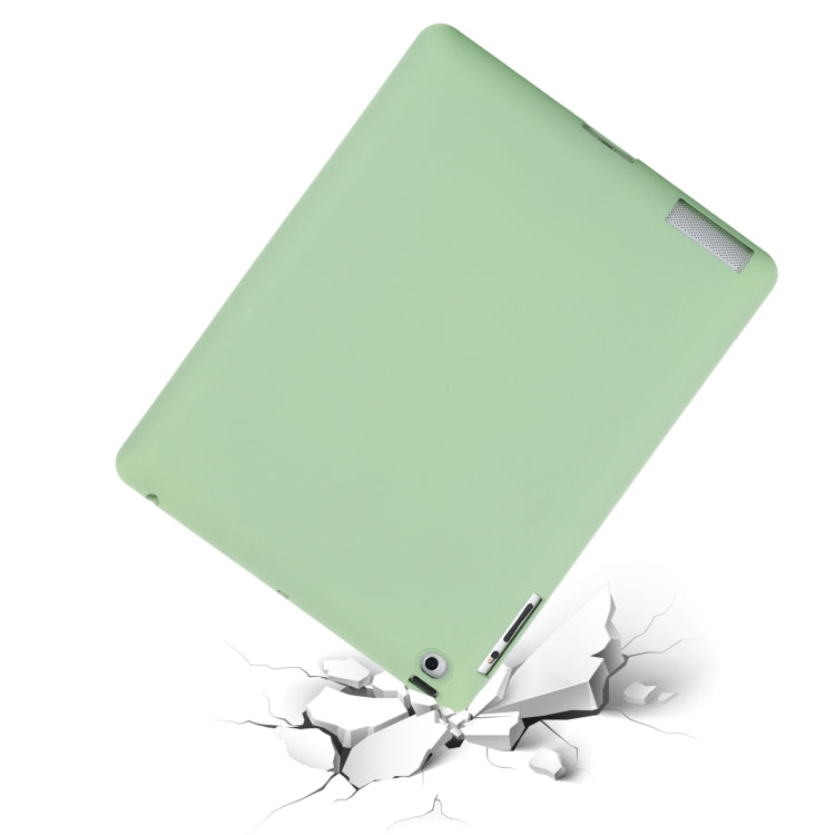 Solid Color Liquid Silicone Dropproof Full Coverage Protective Case For iPad 4 / 3 / 2