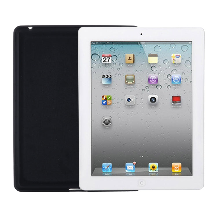 Solid Color Liquid Silicone Dropproof Full Coverage Protective Case For iPad 4 / 3 / 2