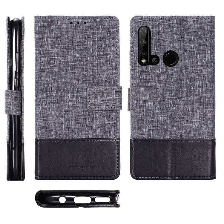 For Huawei P20 Lite (2019) MUXMA MX102 Horizontal Flip Canvas Leather Case with Stand & Card Slot & Wallet Function