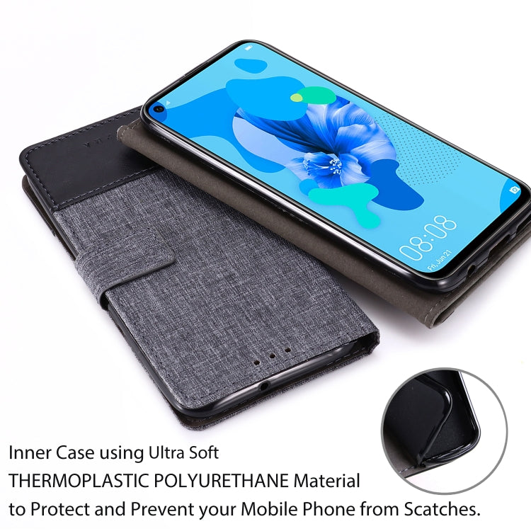 For Huawei P20 Lite (2019) MUXMA MX102 Horizontal Flip Canvas Leather Case with Stand & Card Slot & Wallet Function