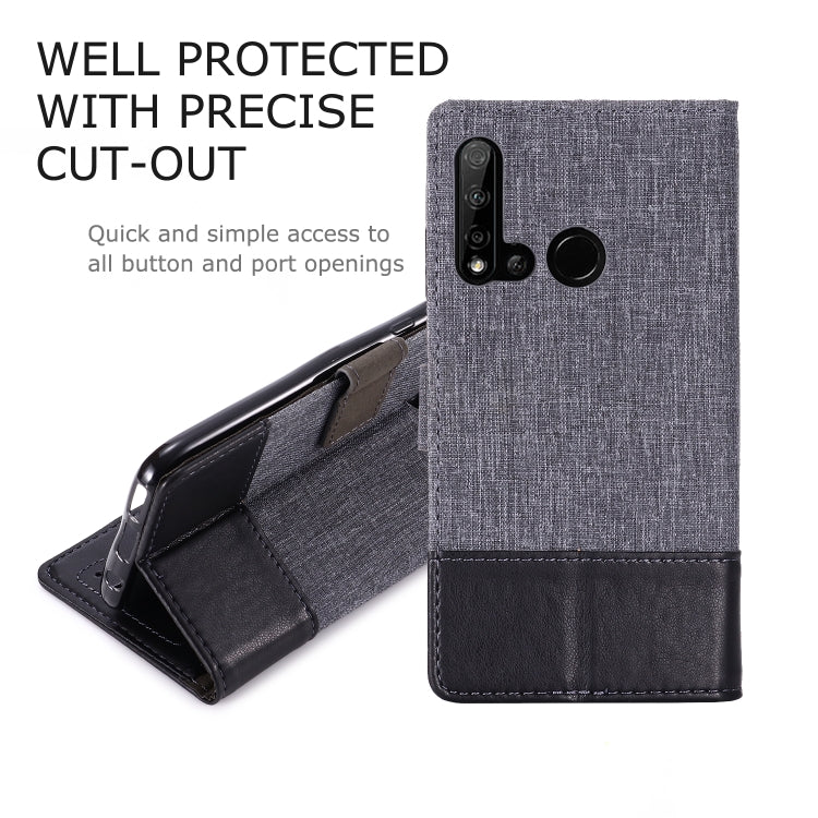 For Huawei P20 Lite (2019) MUXMA MX102 Horizontal Flip Canvas Leather Case with Stand & Card Slot & Wallet Function