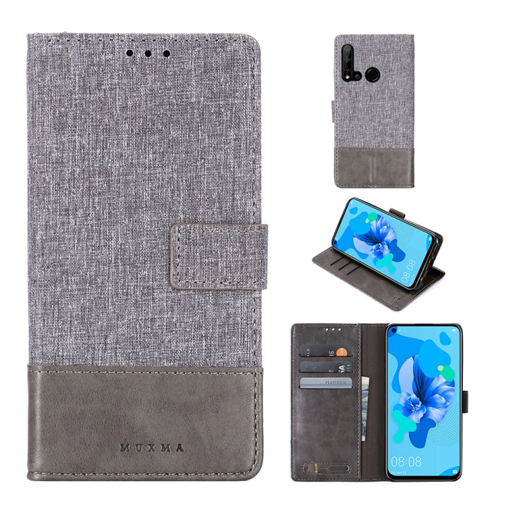 For Huawei P20 Lite (2019) MUXMA MX102 Horizontal Flip Canvas Leather Case with Stand & Card Slot & Wallet Function