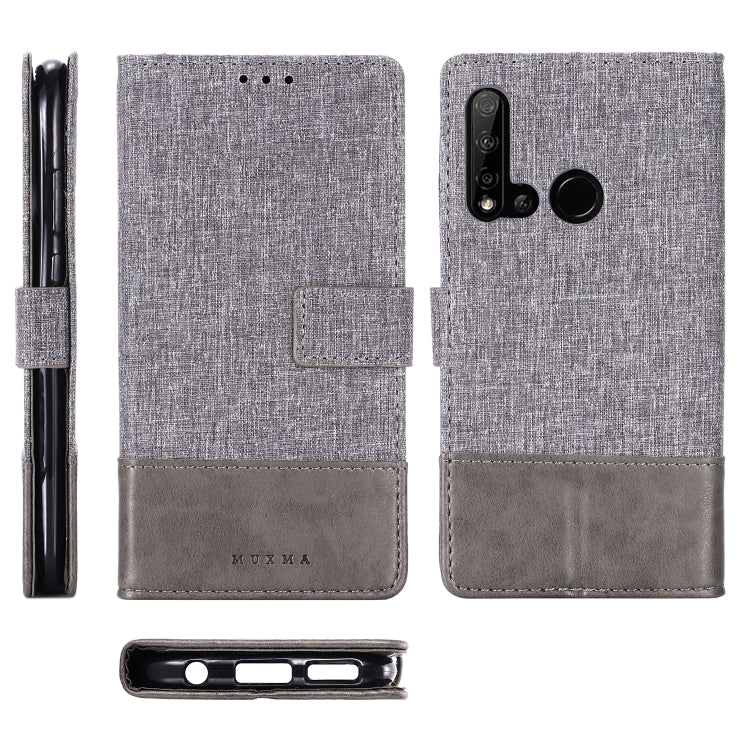 For Huawei P20 Lite (2019) MUXMA MX102 Horizontal Flip Canvas Leather Case with Stand & Card Slot & Wallet Function