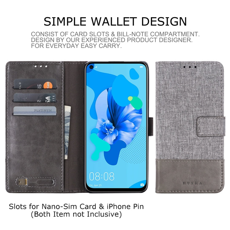 For Huawei P20 Lite (2019) MUXMA MX102 Horizontal Flip Canvas Leather Case with Stand & Card Slot & Wallet Function