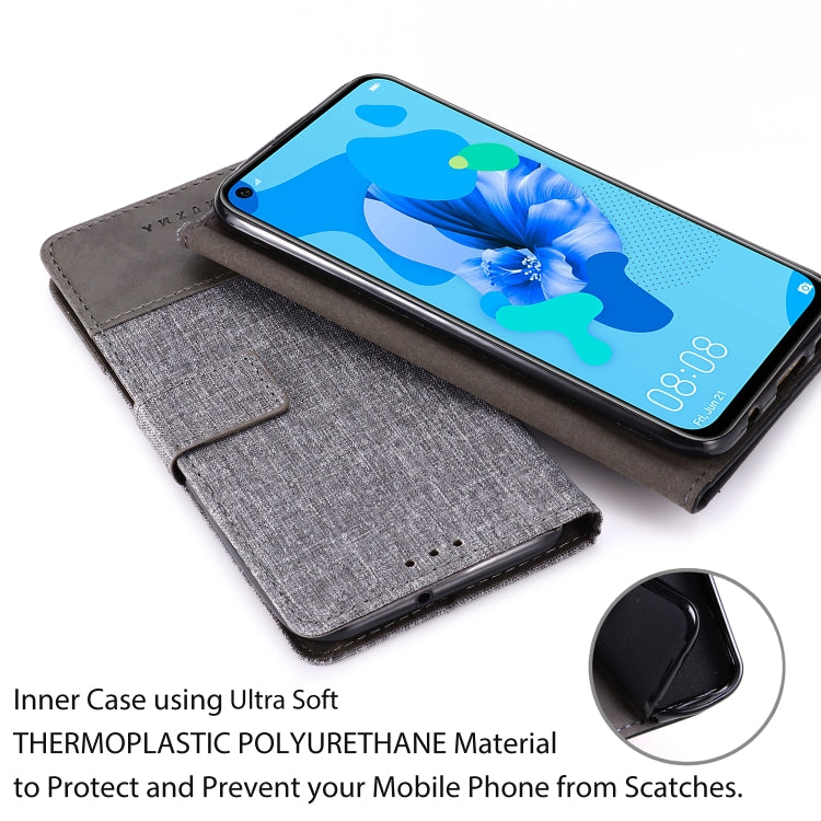 For Huawei P20 Lite (2019) MUXMA MX102 Horizontal Flip Canvas Leather Case with Stand & Card Slot & Wallet Function