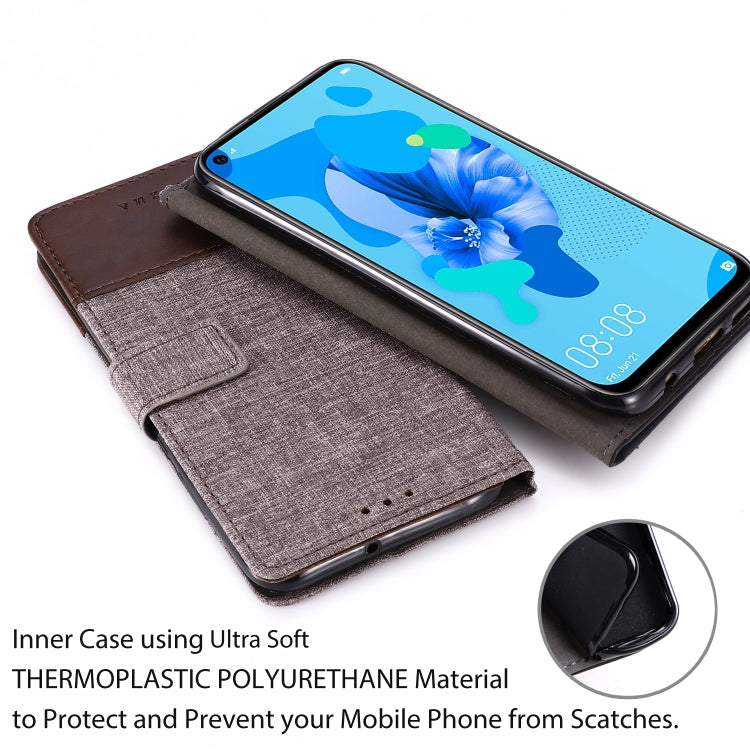 For Huawei P20 Lite (2019) MUXMA MX102 Horizontal Flip Canvas Leather Case with Stand & Card Slot & Wallet Function