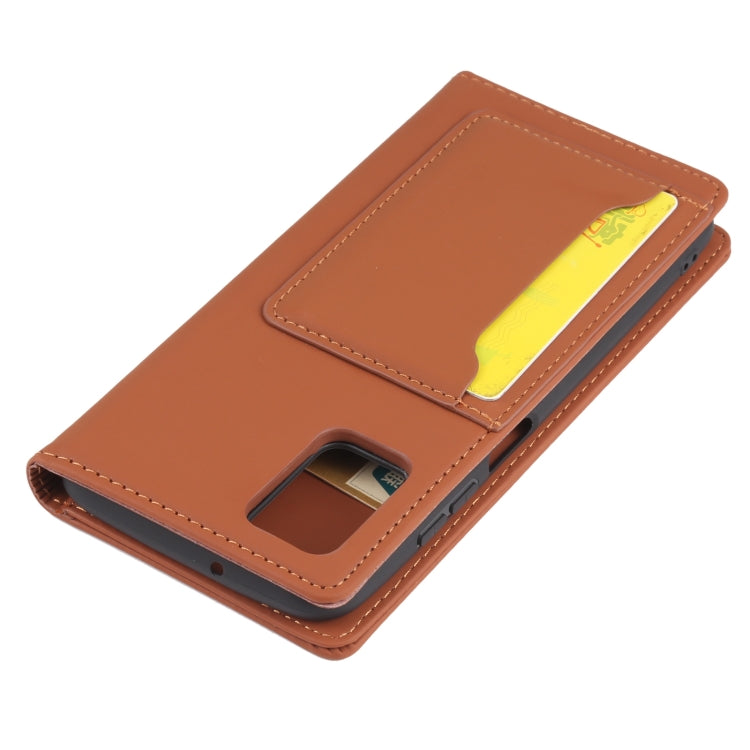 For Samsung Galaxy A03s 166.6mm Strong Magnetism Liquid Feel Horizontal Flip Leather Case with Holder & Card Slots & Wallet
