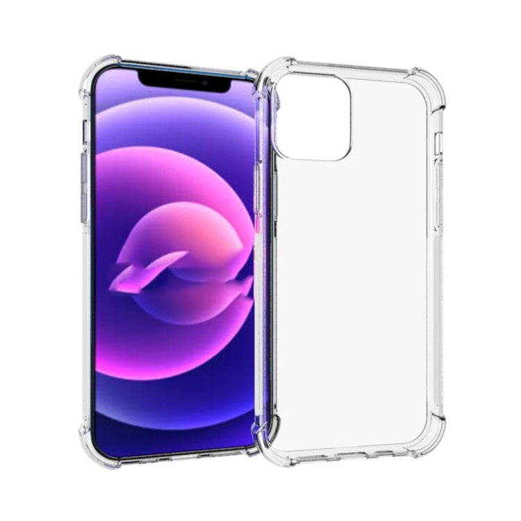 For iPhone 13 mini Shockproof Non-slip Waterproof Thickening TPU Protective Case (Transparent)