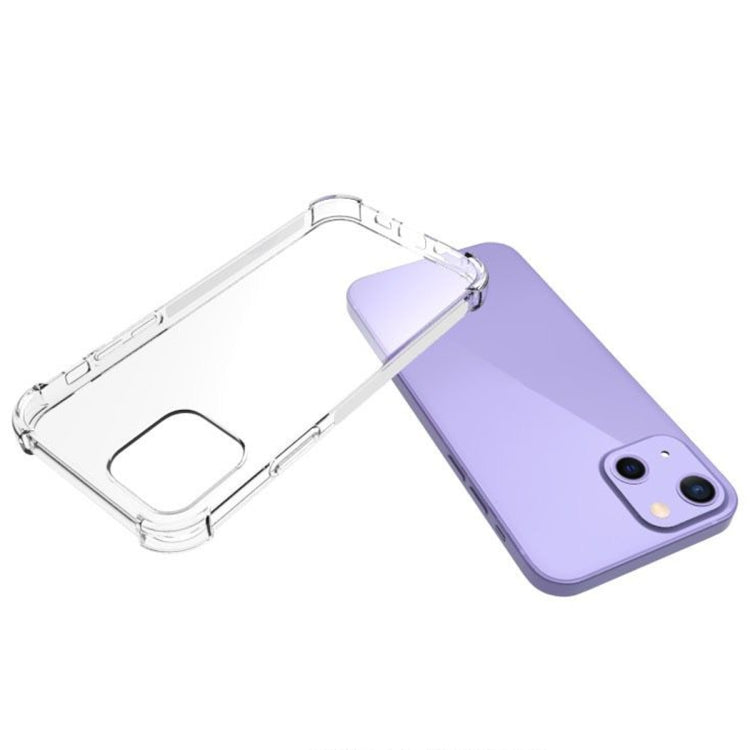 For iPhone 13 mini Shockproof Non-slip Waterproof Thickening TPU Protective Case (Transparent)